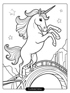 Jumping Unicorn on a Magic Bridge