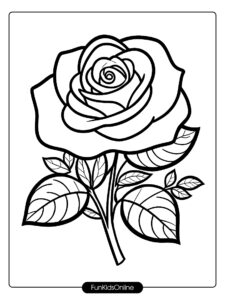 Rose sketcth simple lines