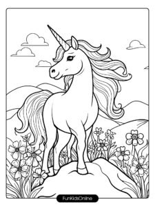 Unicorn on a Magical Hill