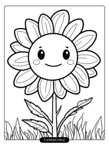 smiling sunflower brings joy to any kindergarten art activity