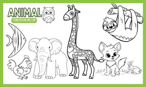 Animal coloring pages for kids free download