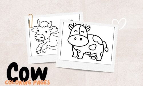 Cow coloring pages for kids