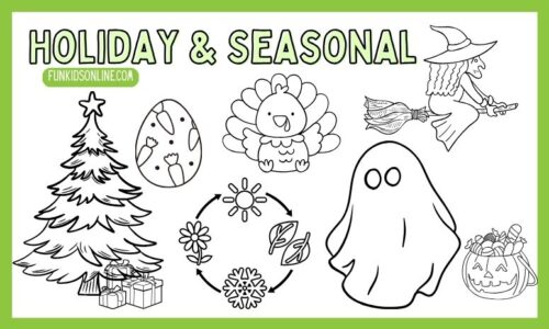 Holiday & seasonal coloring pages for kids free download