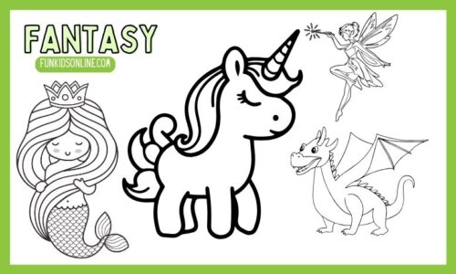 Fantasy coloring pages for kids free download