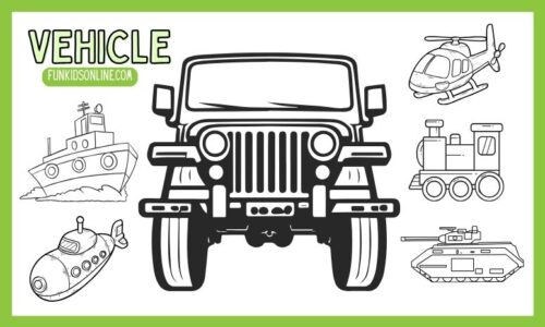 Vehicle coloring pages for kids free download