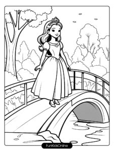 Simple Princess by River Coloring Page