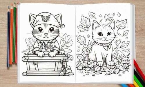 Cat coloring pages for kids