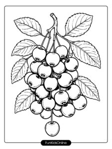 Free cherry coloring pages for kids tn