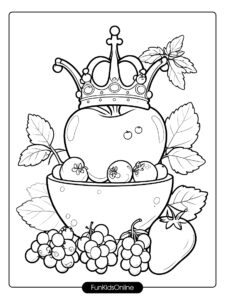 King Cherry Coloring Page tn