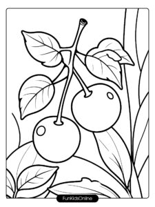 Printable cherry coloring sheets for preschoolers tn