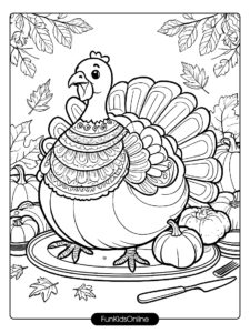 traditional Thanksgiving symbols coloring pages tn